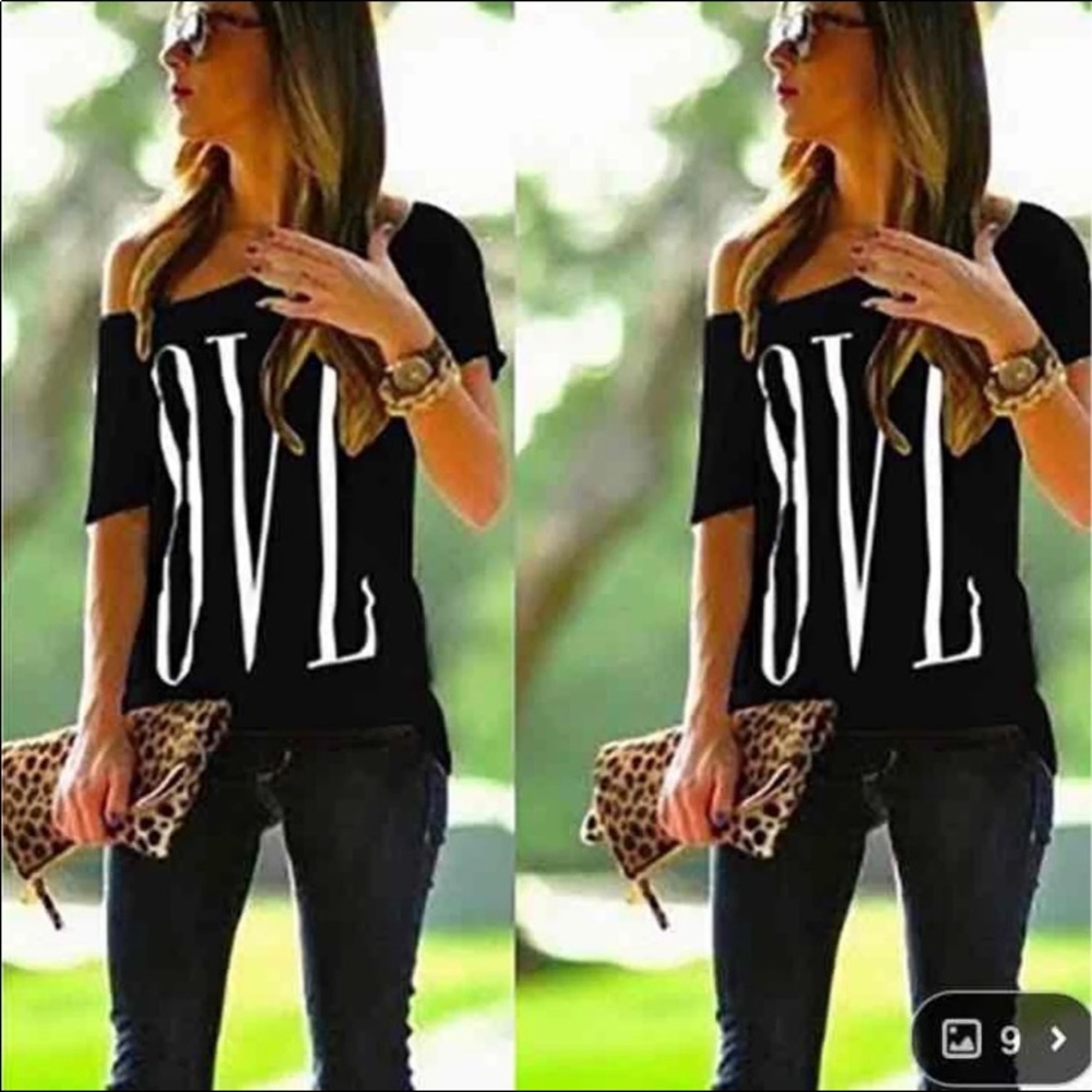 Black “Love” tee